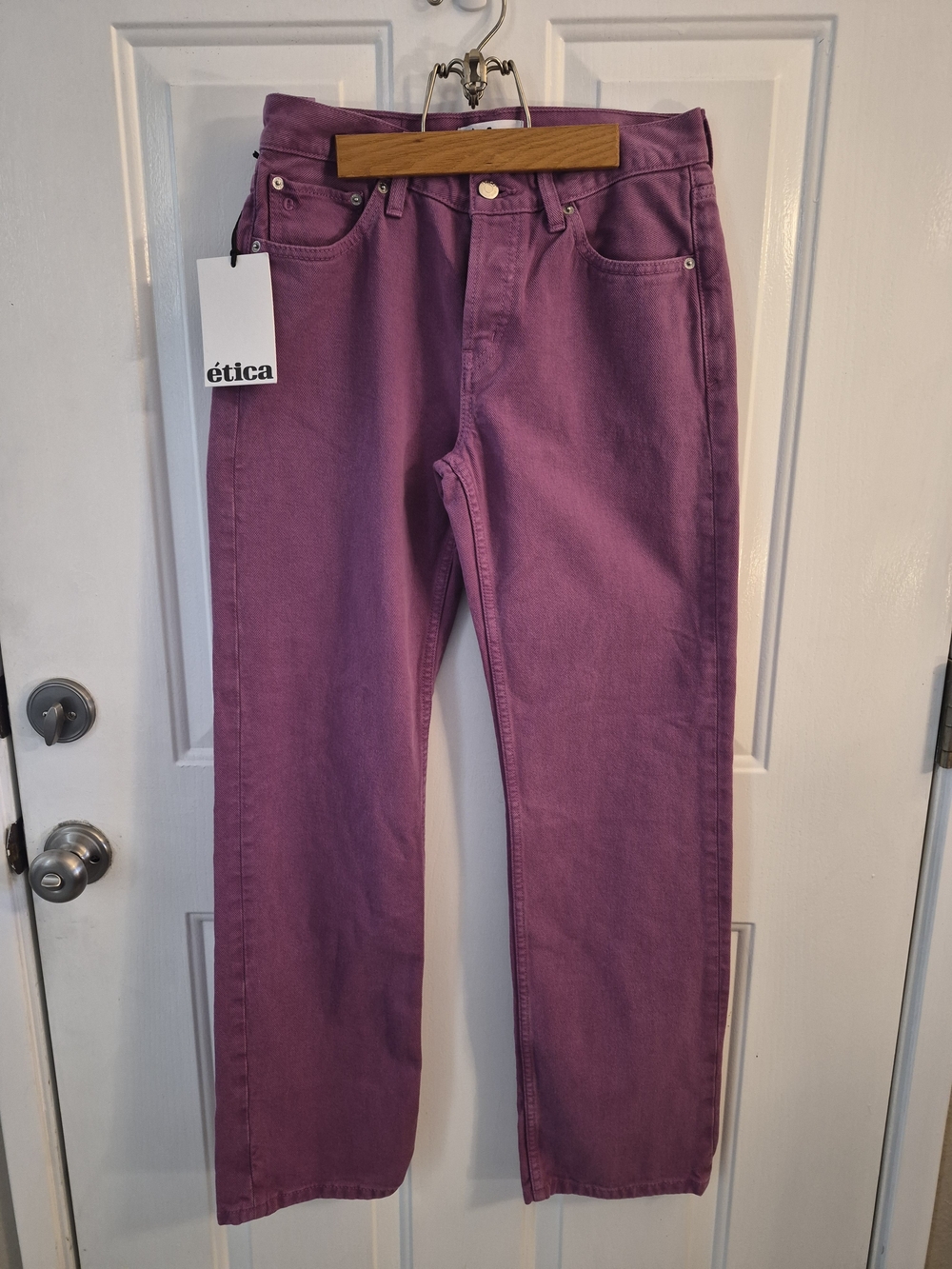 Purple Straight Leg Jeans for Women